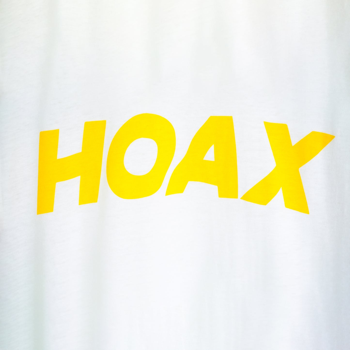 HOAX Vintage Yellow Ringer Tee: Yellow & Off-White Cotton Blend Short Sleeve T-Shirt
