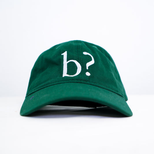 Forest Green Unstructured b? Dad Hat in White Embroidery by HOAX