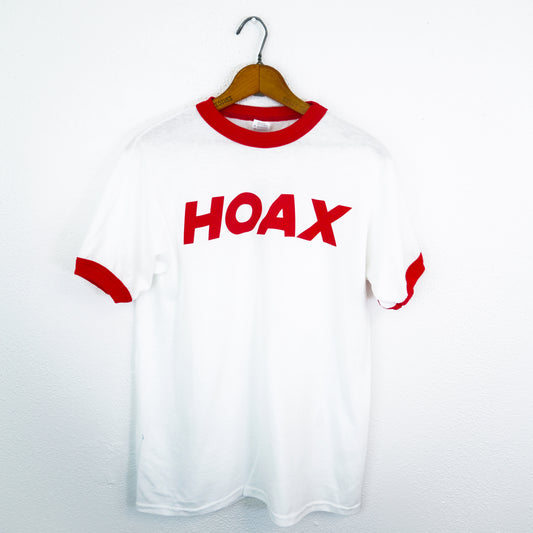 HOAX Vintage Retro Red Ringer Tee: Cotton Blend T-Shirt